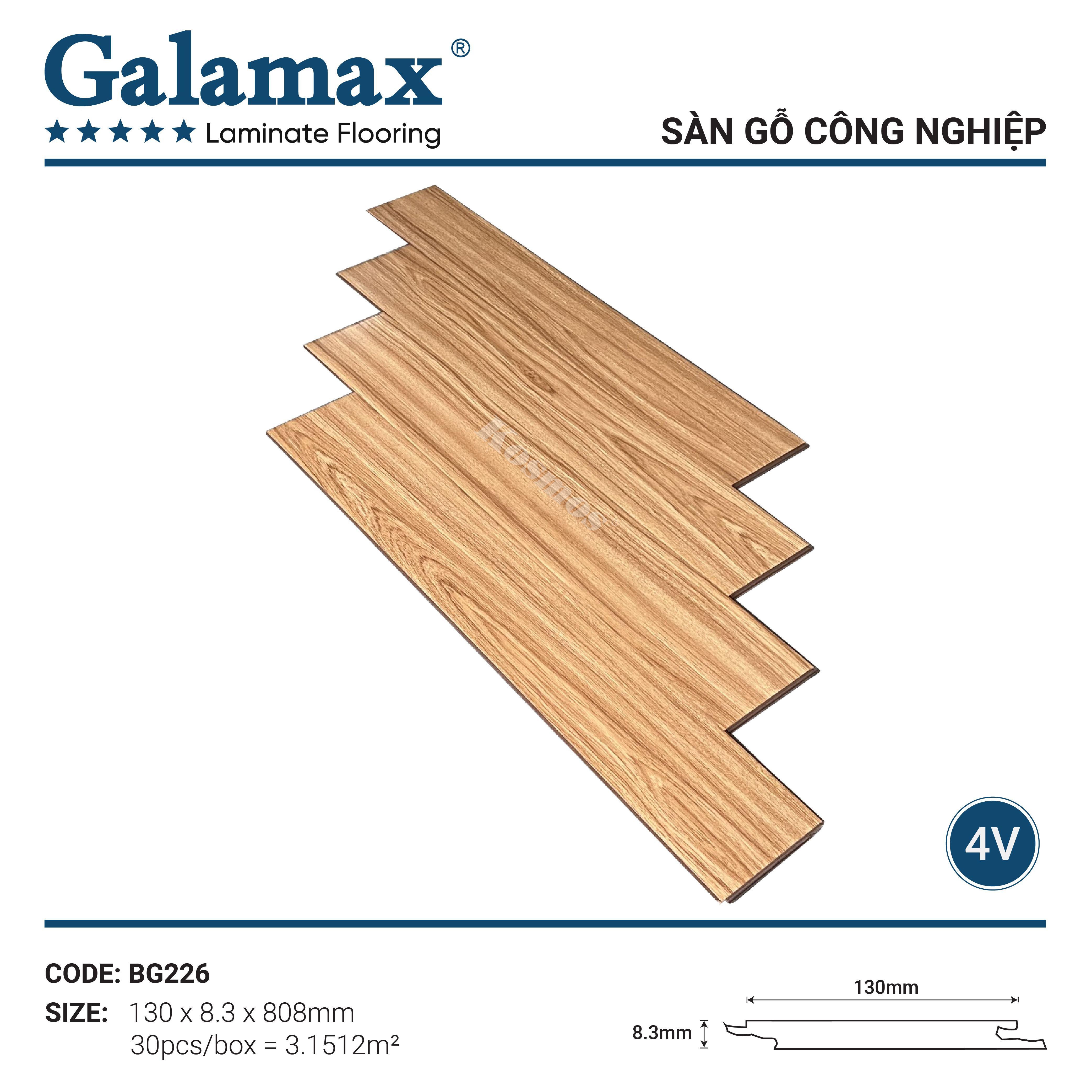 BG226 SÀN GỖ CÔNG NGHIỆP GALAMAX
