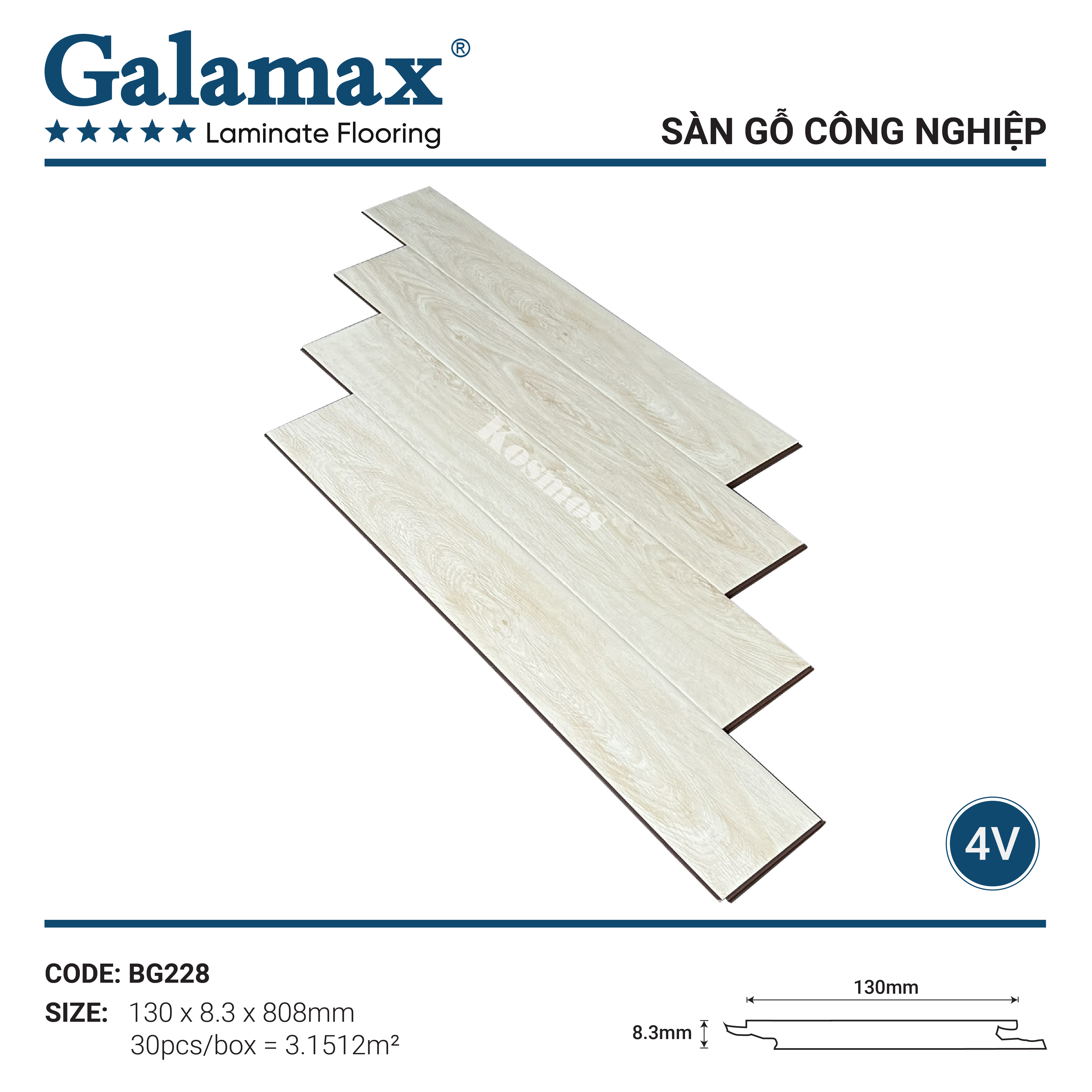 BG228 SÀN GỖ CÔNG NGHIỆP GALAMAX