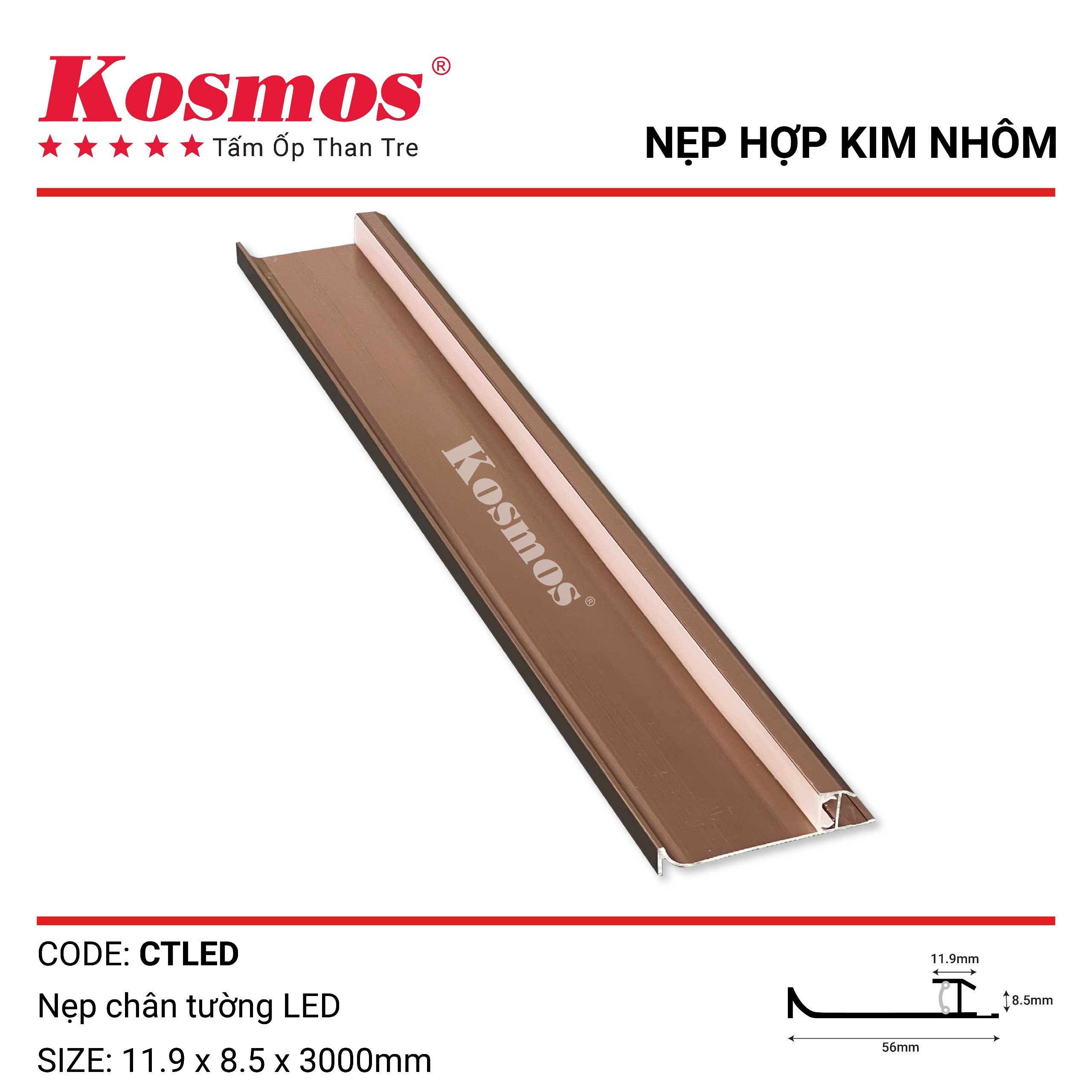 Nẹp CTLED  luồn LED  - Sâm panh