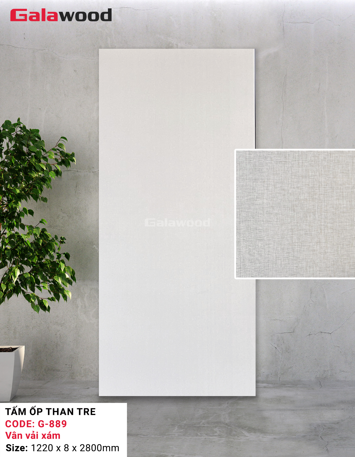 Galawood G-889 tấm ốp than tre galawood
