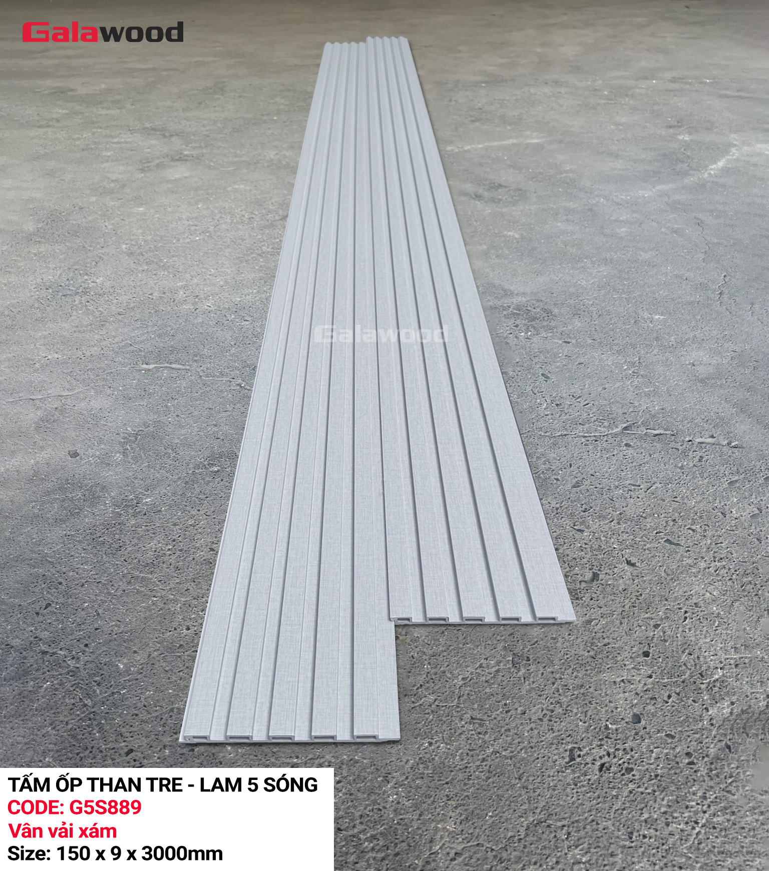 G5S889 tấm lam 5  sóng than tre galawood