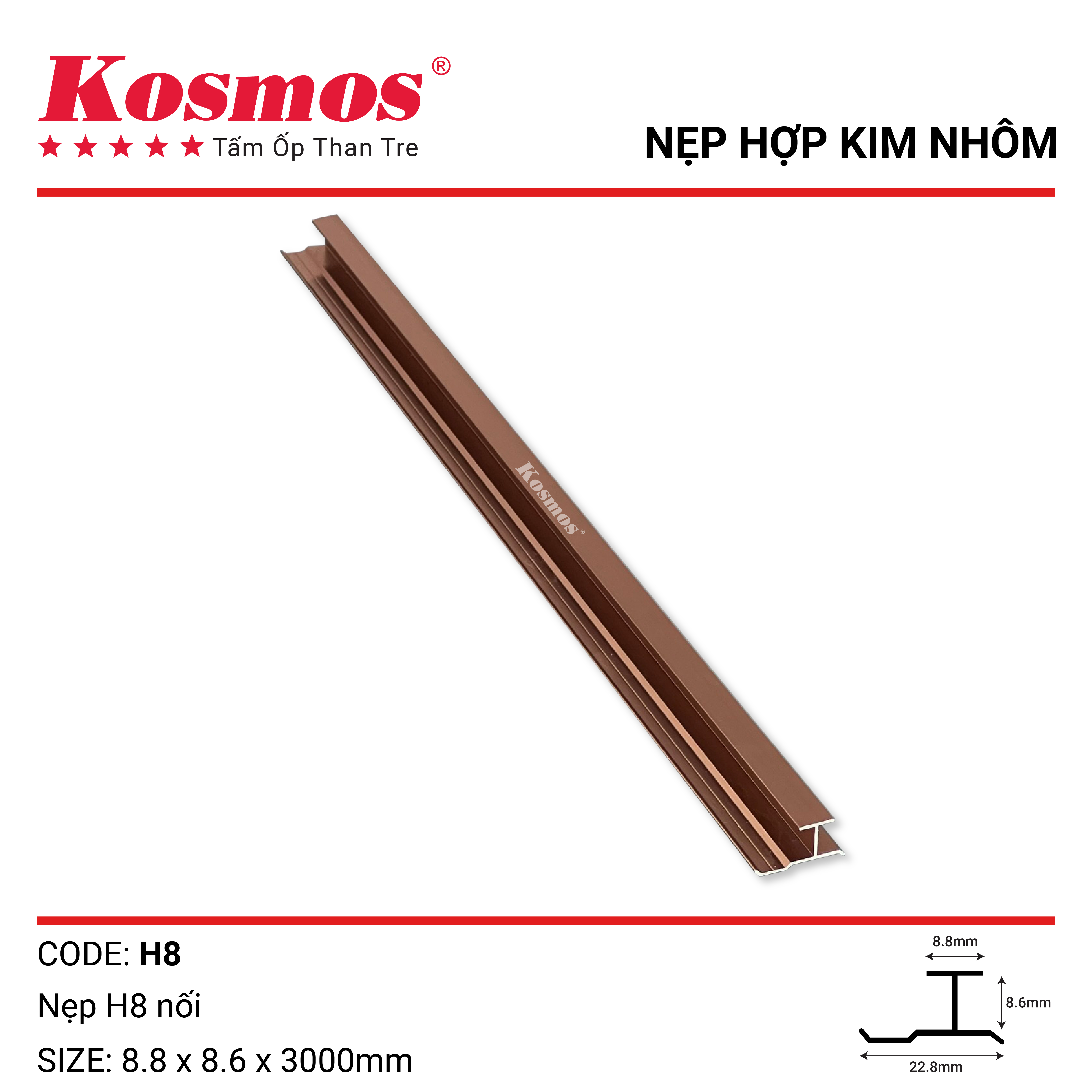 NẸP H8 RÃNH -SÂM PANH
