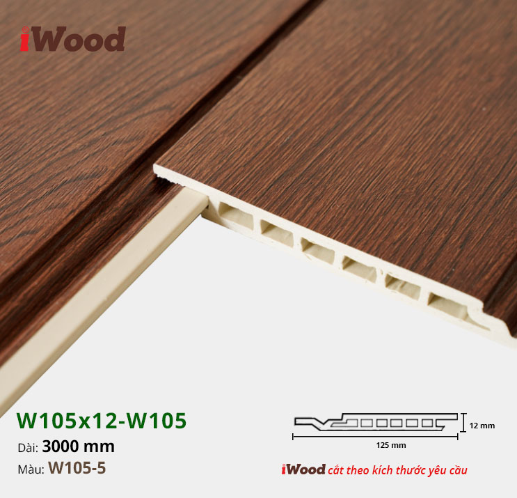 TẤM ỐP IWOOD HÈM U W105-5