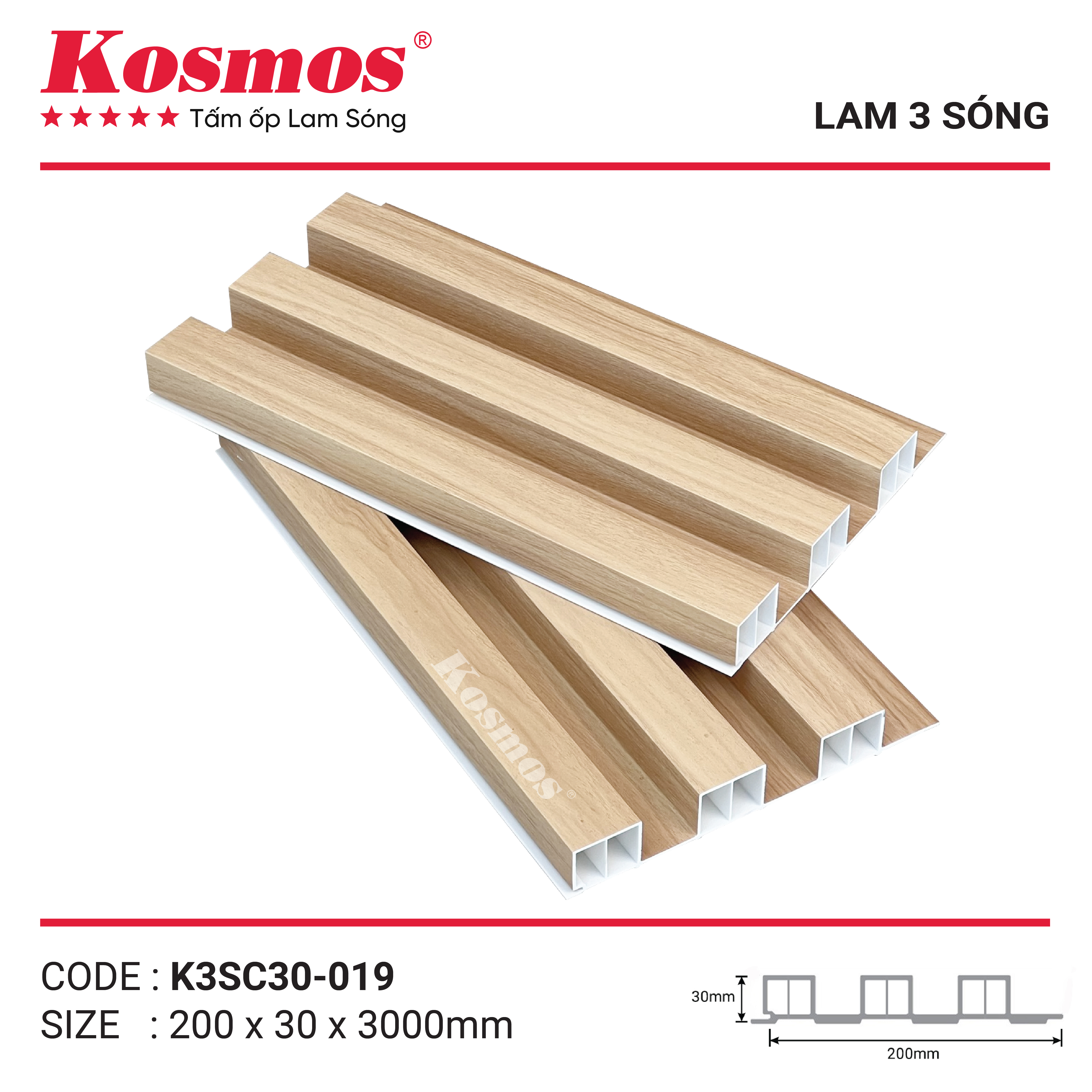 K3SC30-019 lam 3 sóng kosmos