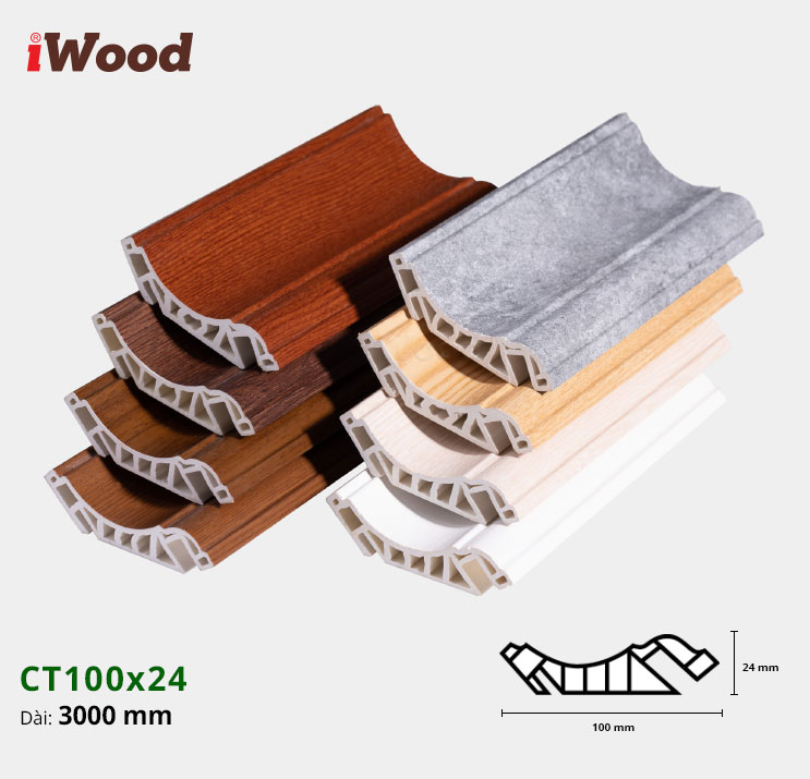 PK NẸP CỔ TRẦN IWOOD CT100X24