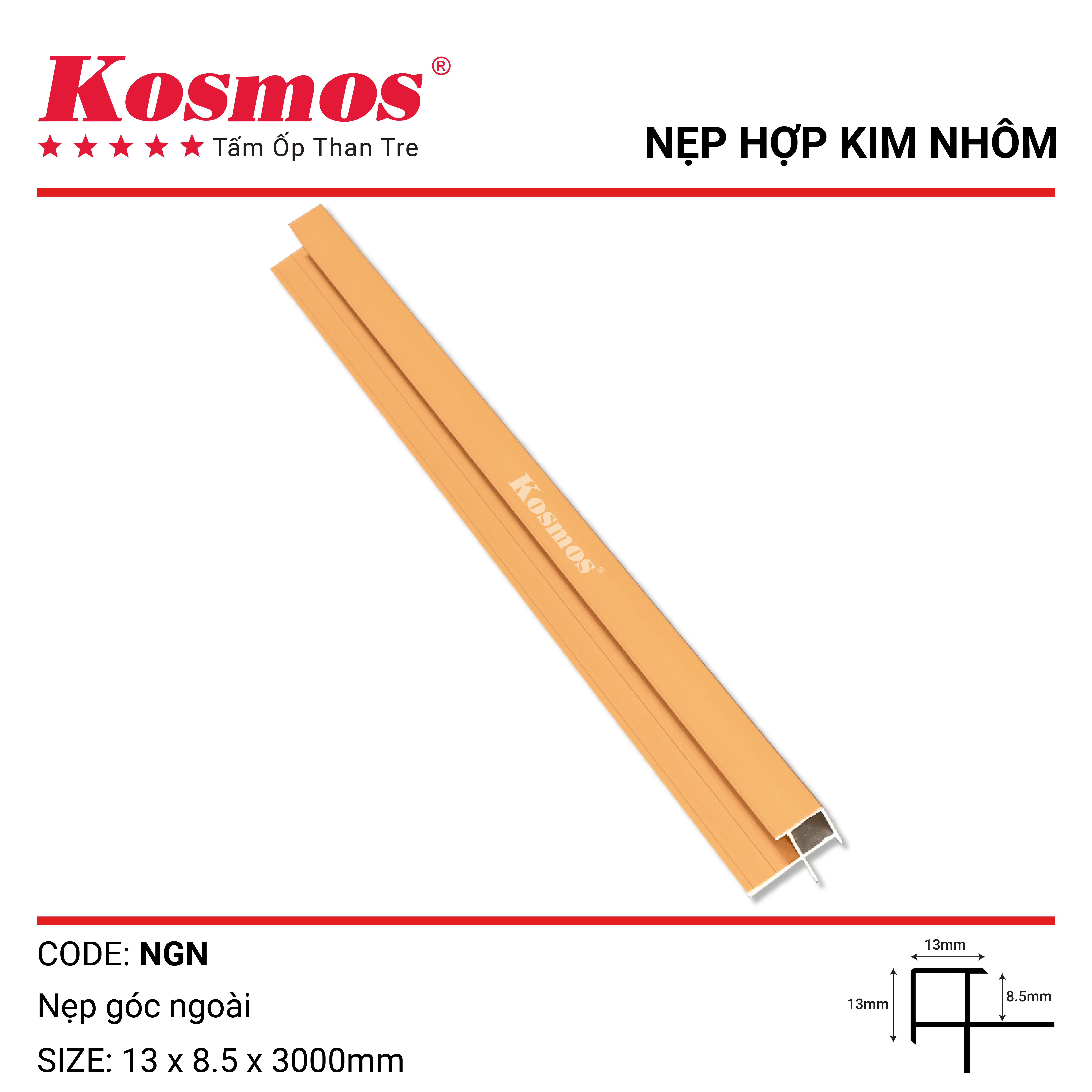 NẸP GÓC NGOÀI -VÀNG