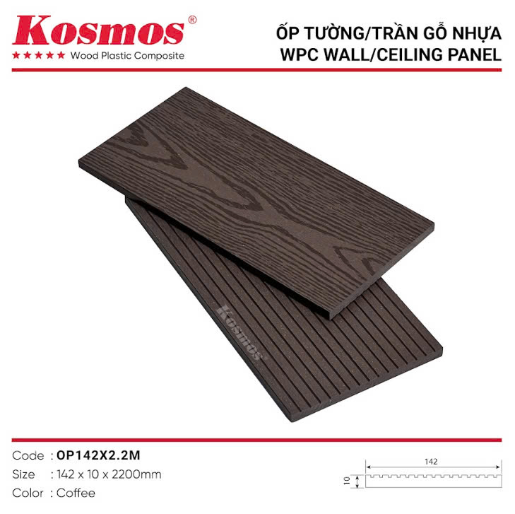 OP 142X2.2M TẤM ỐP NHỰA KOSMOS