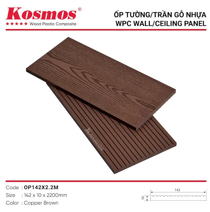 OP142 X 2.2 M TẤM ỐP NHỰA KOSMOS