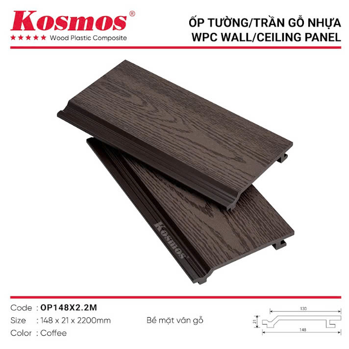 OP148 x 2.2m tấm ốp nhựa kosmos