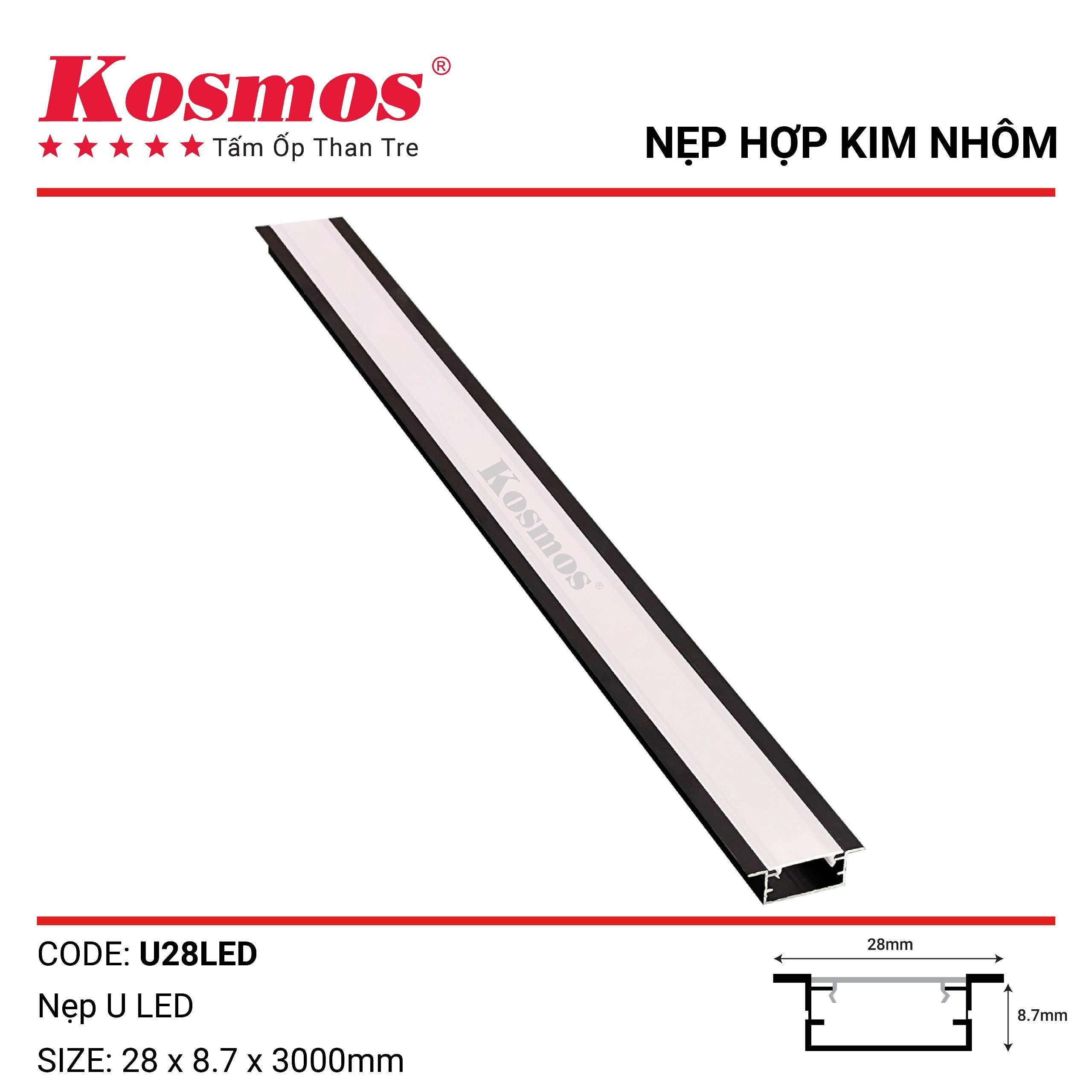 NẸP U LEAD - ĐEN